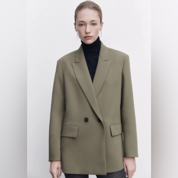 Oversized Olive Green Blazer [XS] - Picture 1 of 3